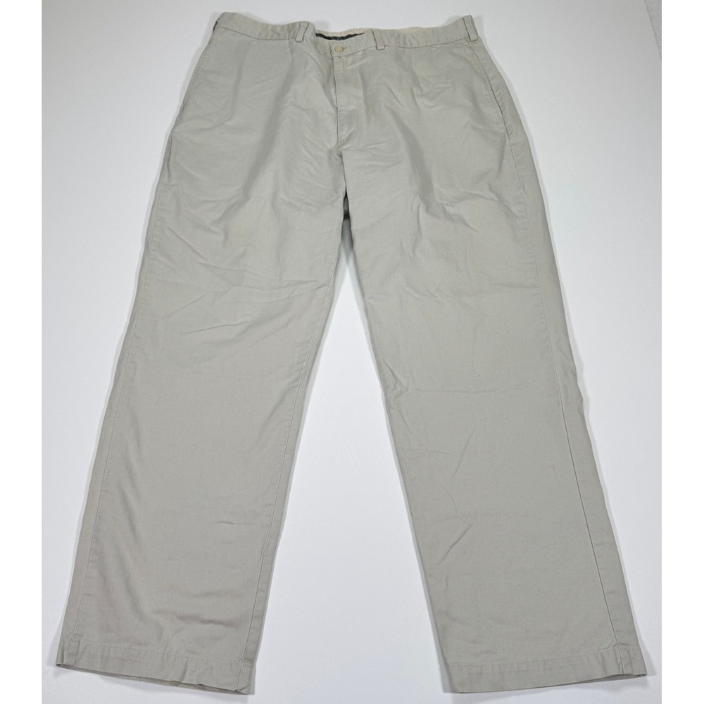 Vintage Polo Ralph Lauren Mens Chino Pants 38x31 Khaki Cotton Flat Front USA